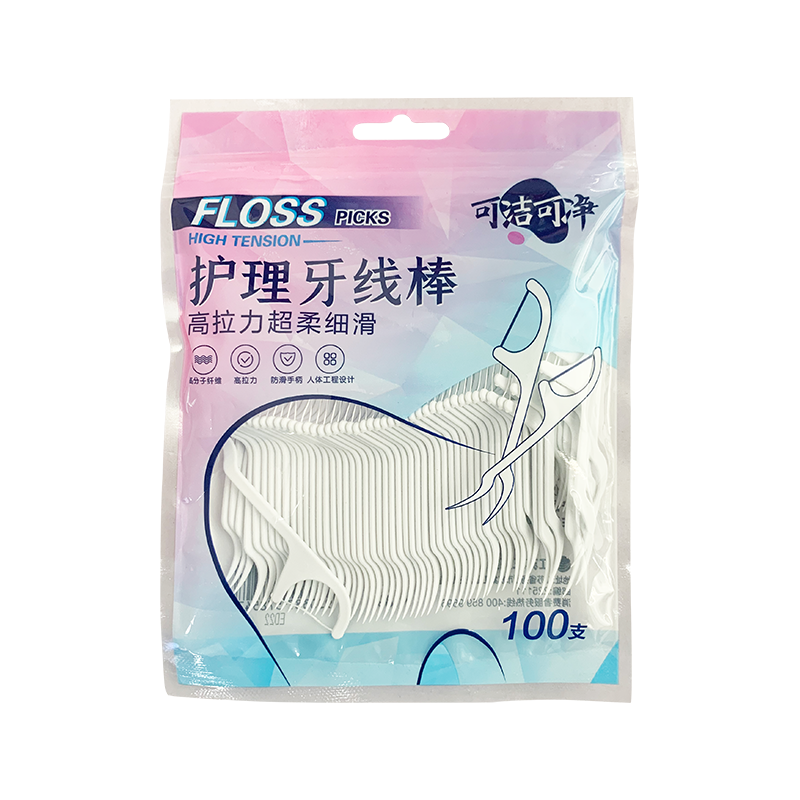 袋装100支超柔细滑牙线棒