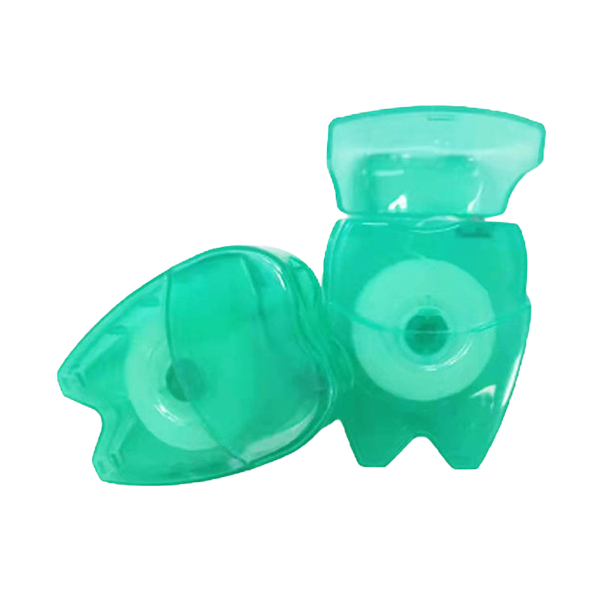 绿色牙齿形状盒装牙线